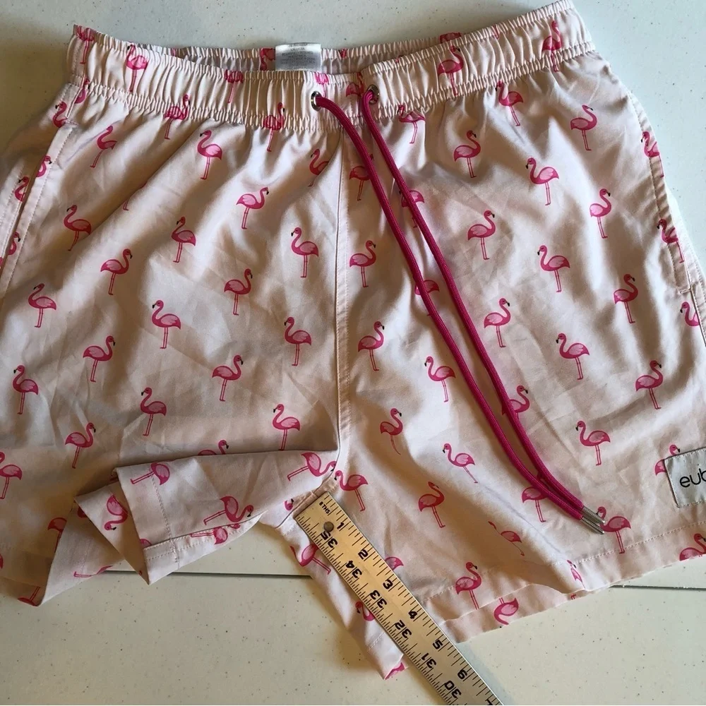 Eubi Pink Flamingo Swim Shorts Size S